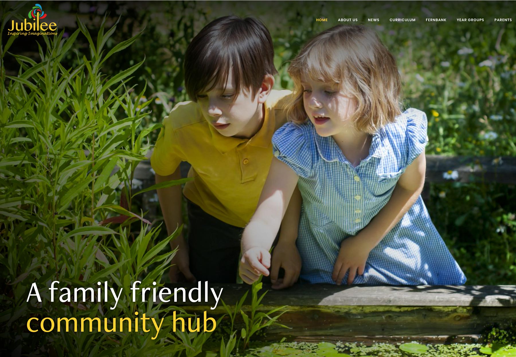 Primary School website hompage photograph