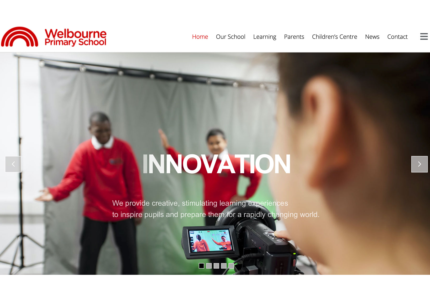 Wellbourne website hompage screenshot