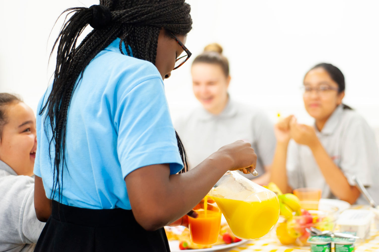 Secondary school breakfast in school